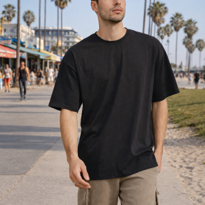 Cotton Crew High-Low Hem Tee
