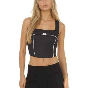 Bow Poplin Crop Top