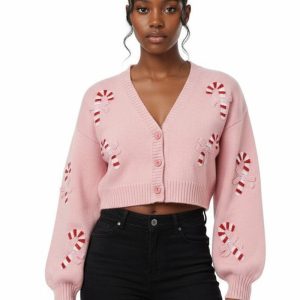 Candy Cane Cardigan Sweater