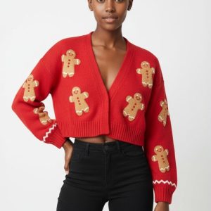 Gingerbread Cropped Cardigan Cardigan
