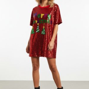 Merry Christmas Sequin Mini Dress