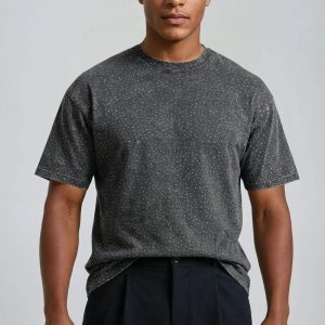 Studded Cotton Crew Tee