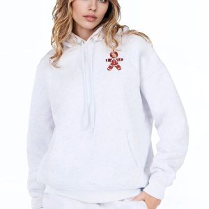 Faux-Fur Lined Gingerbread Man Hoodie