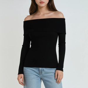 Foldover Off-The-Shoulder Top