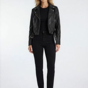 Faux Leather Moto Jacket