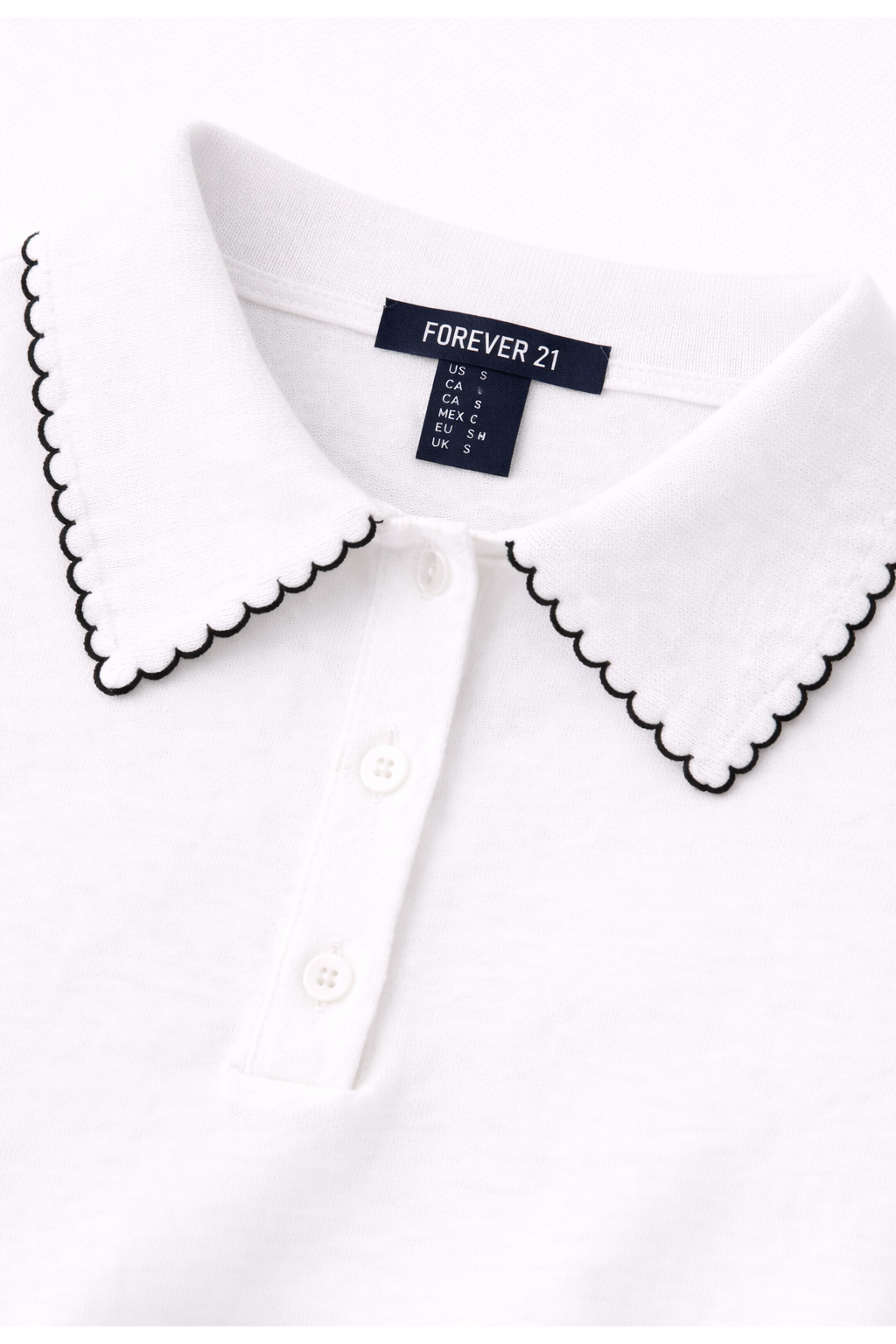 SCALLOPED EDGE SHORT SLEEVE POLO SHIRT - Image 6