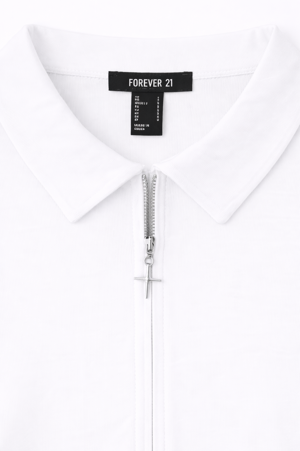 DOUBLE ZIP FRONT SHORT SLEEVE COLLARED TOP - Image 4