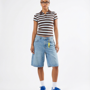 STRIPED COLLARED TOP