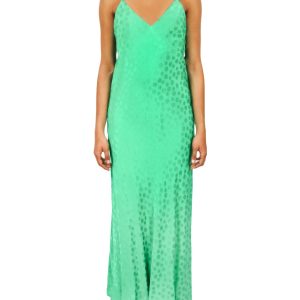 Tonal Patterned Charmeuse Dress