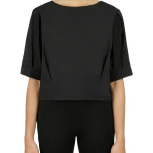 Cropped Tie Back Blouse