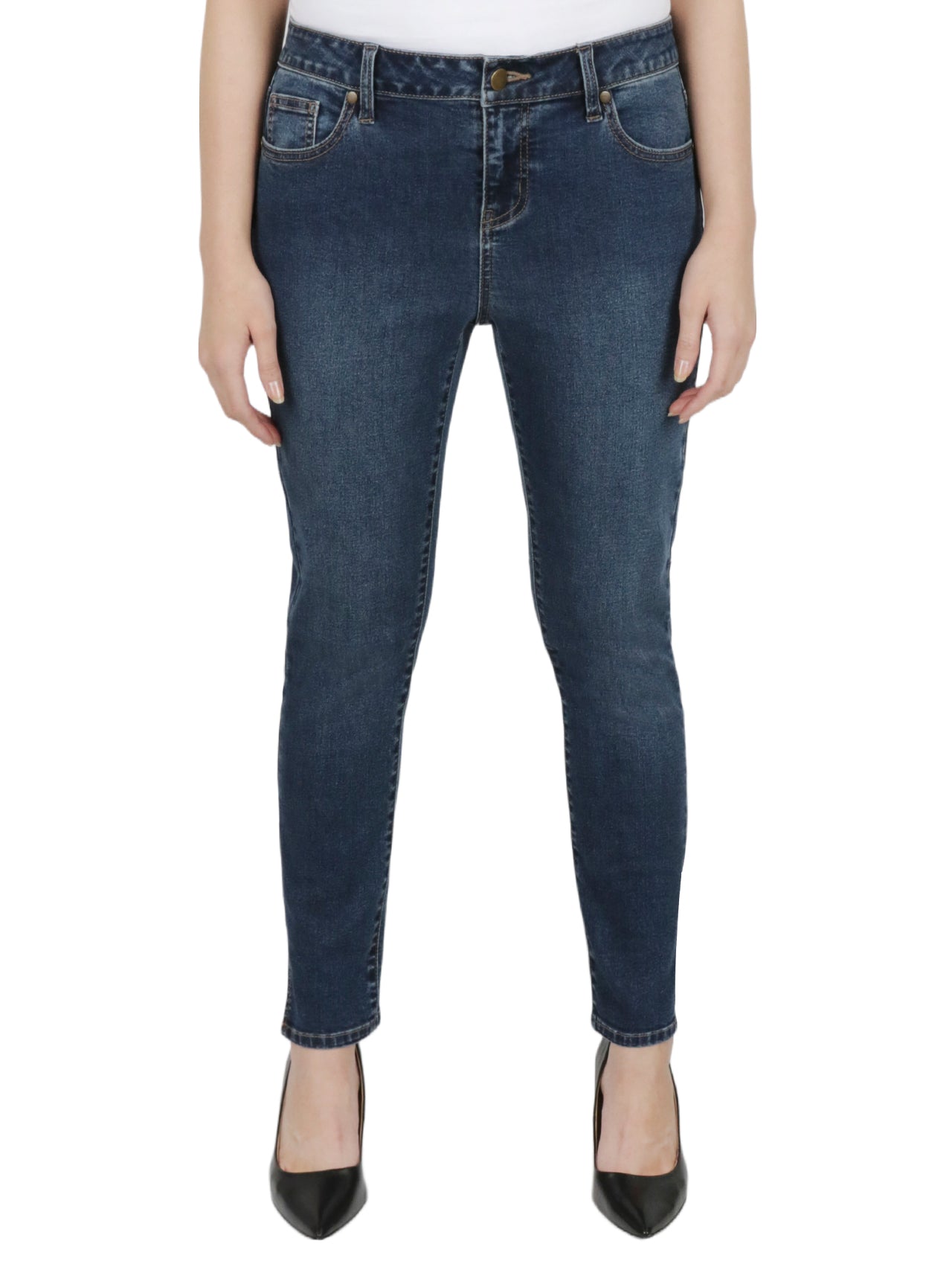 Plus Size Vented-Hem Ankle Jeans - Image 2