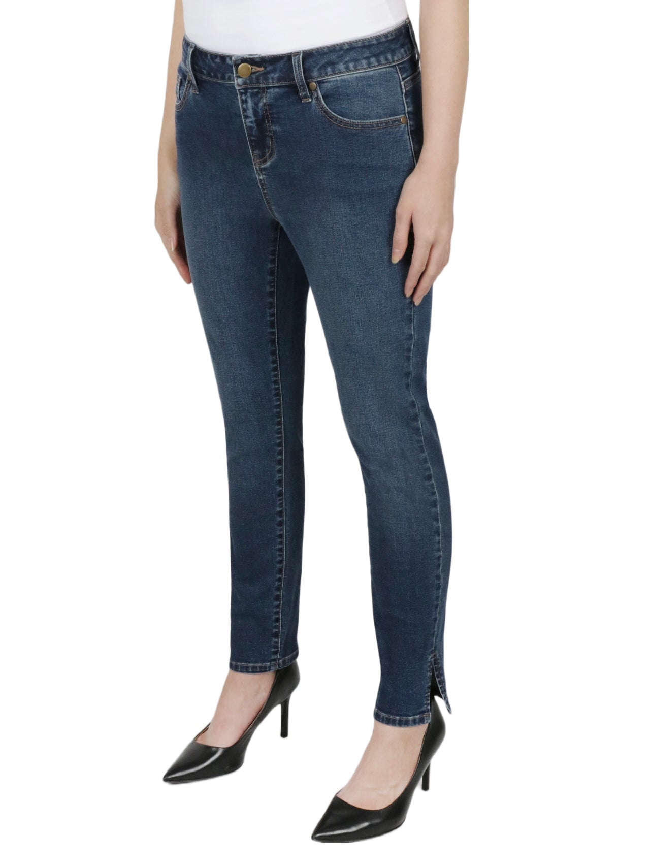 Plus Size Vented-Hem Ankle Jeans - Image 3