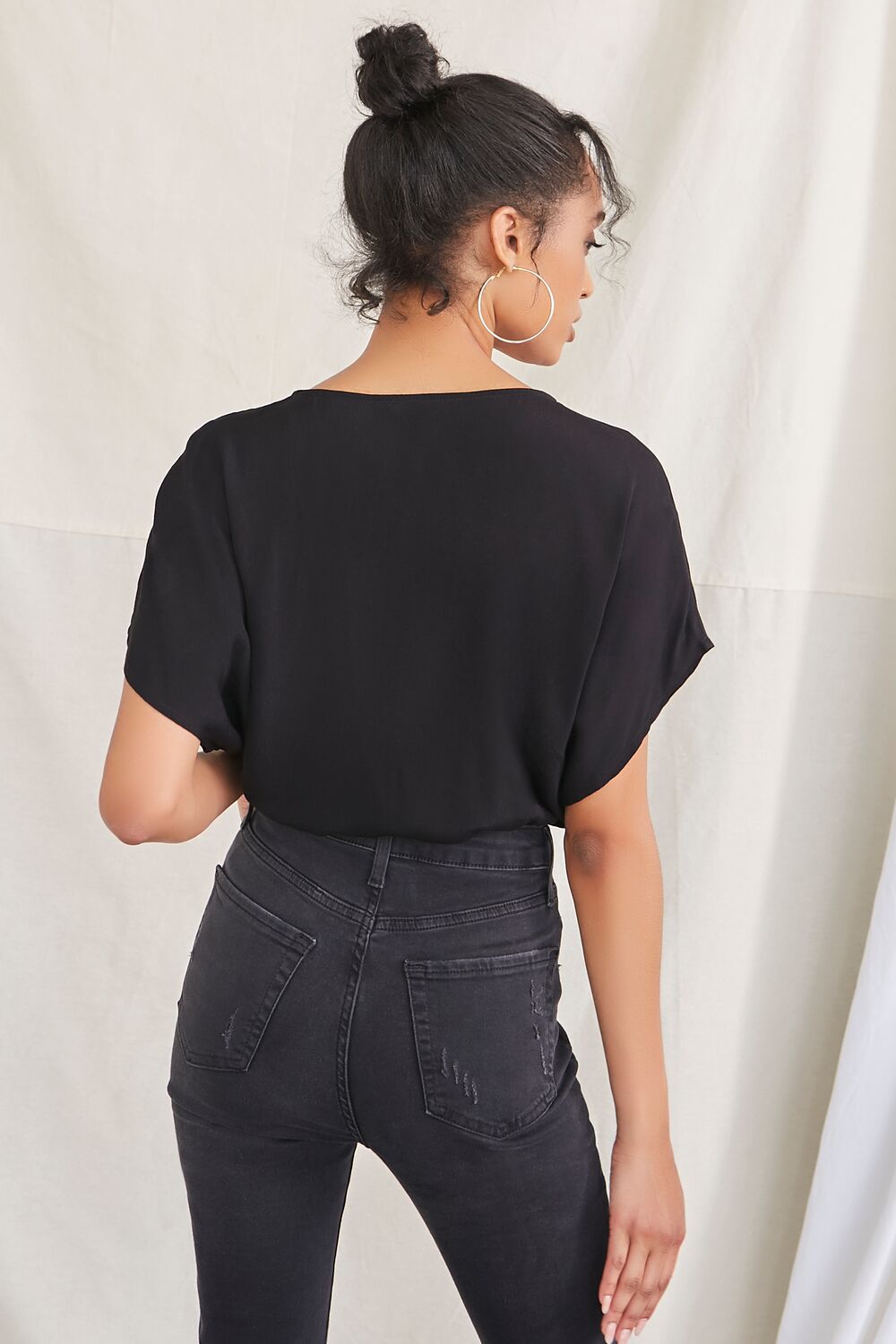 Crepe Surplice Bodysuit - Image 3