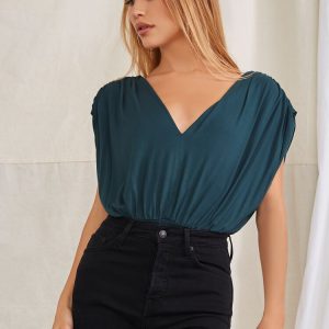 Plunge-Back Chain Bodysuit