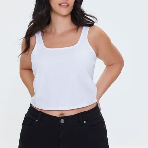 Plus Size Cropped Tank Top