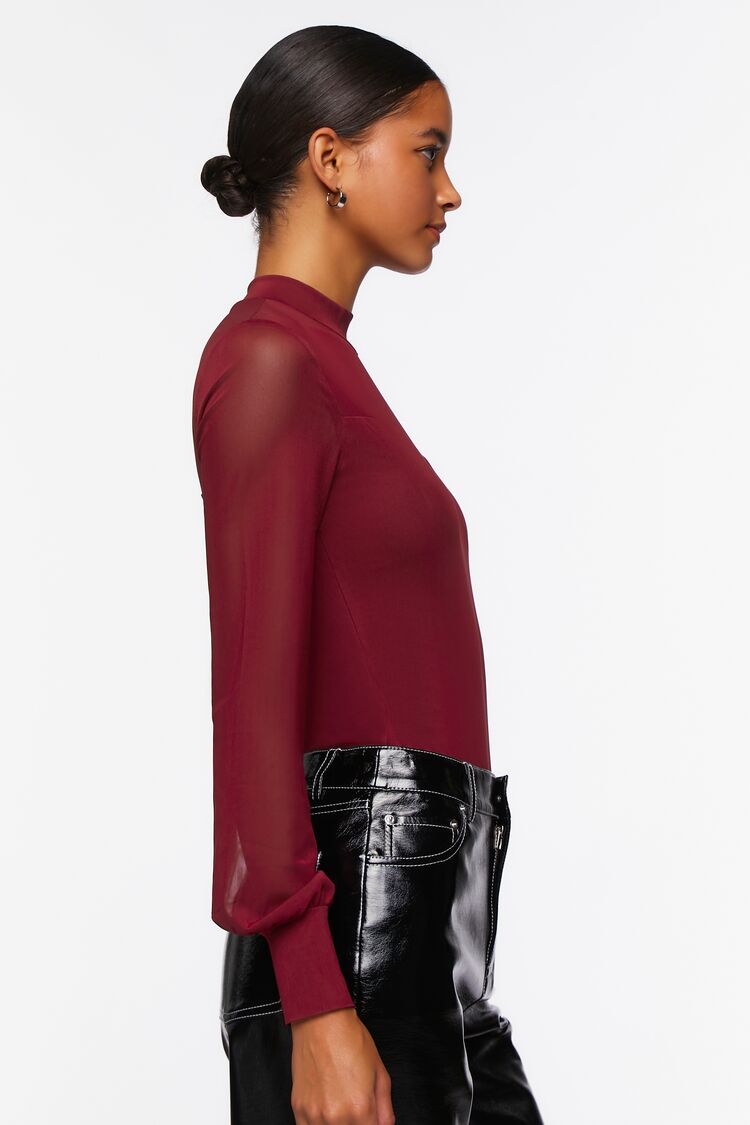 Sheer Illusion Neck Bodysuit - Image 2