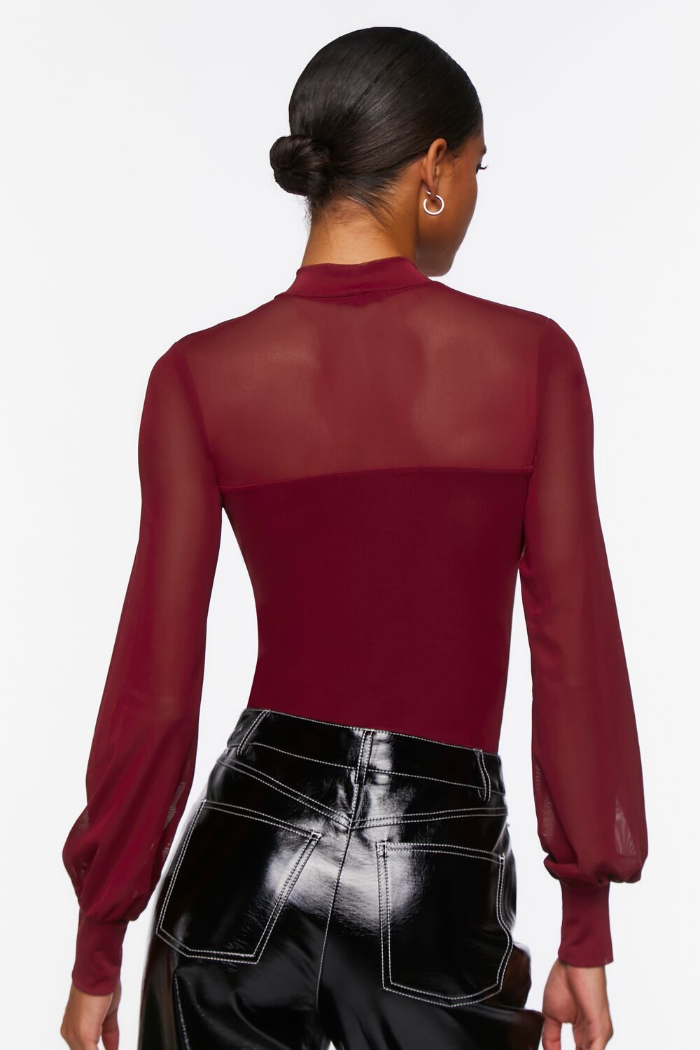 Sheer Illusion Neck Bodysuit - Image 3