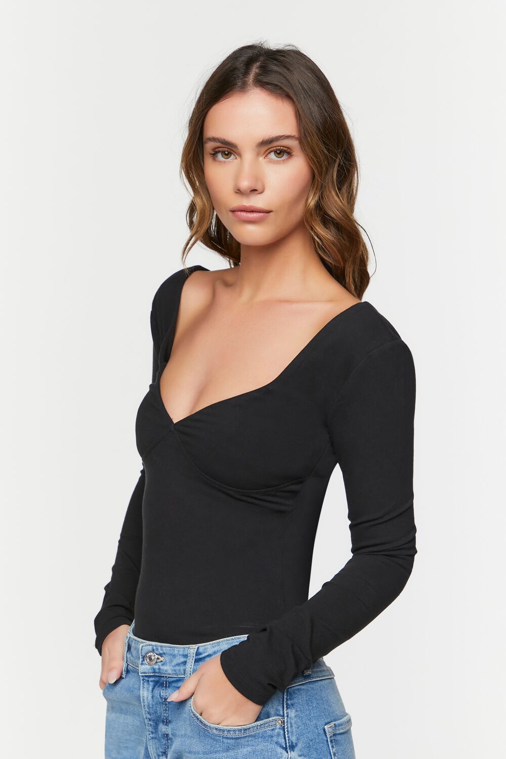 Underbust Long-Sleeve Bodysuit - Image 2