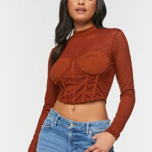 Netted Mesh Bustier Top
