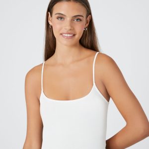 Cotton-Blend Cami Bodysuit