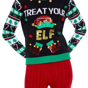Treat Your Elf Christmas Sweater