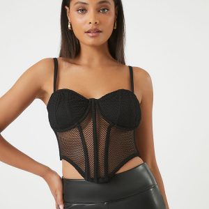 Mesh Cropped Bustier Cami
