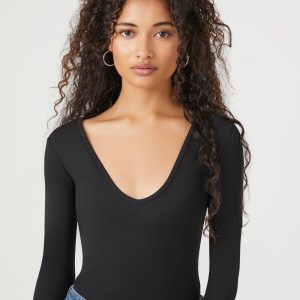 Long-Sleeve V-Neck Bodysuit