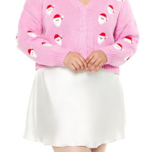 Plus Size Santa Cardigan Sweater