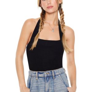 Jersey Knit Halter Bodysuit