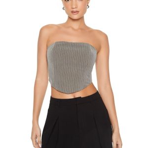 Pinstriped Tube Top