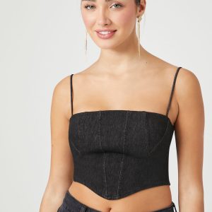 Denim Cropped Cami