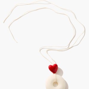 Frasier Sterling Heart & Round Pendant Necklace