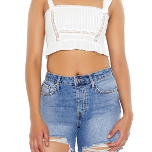 Tie-Strap Flounce Crop Top