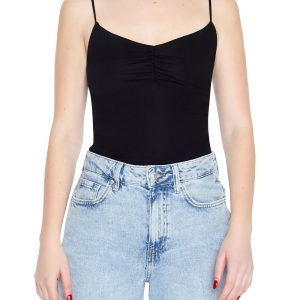 Ruched Rib-Knit Cami