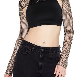 Rhinestone Fishnet Shrug