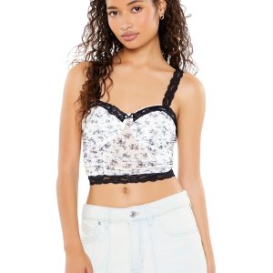 Floral Print Cropped Cami