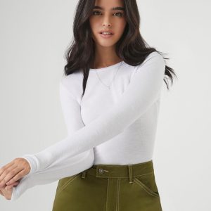 Ribbed Long-Sleeve Bodysuit