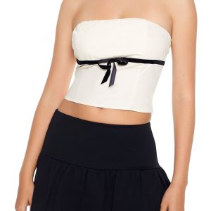 Bow Cropped Tube Top