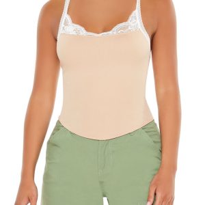 Seamless Lace-Trim Cami