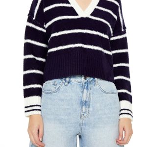 Striped V-Neck Sweater