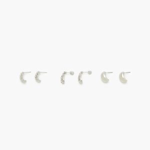 Rhinestone Hoop Earring Set
