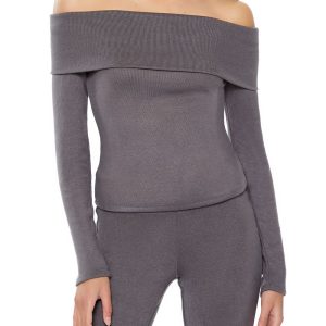 Foldover Off-the-Shoulder Top