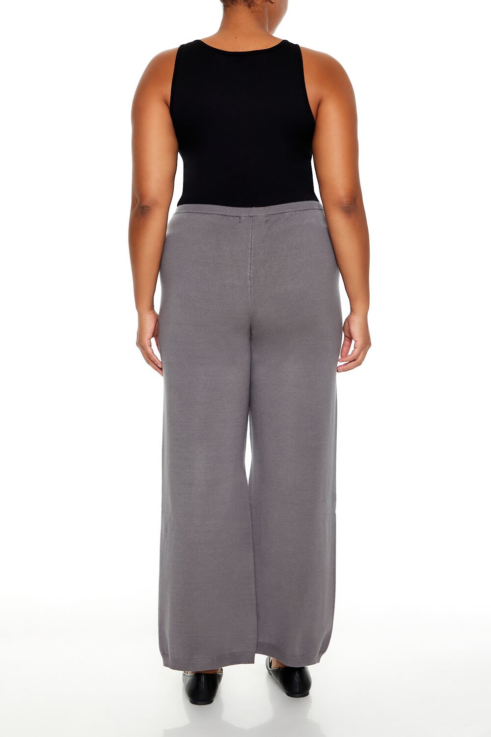 Plus Size Sweater-Knit Wide Pants - Image 9