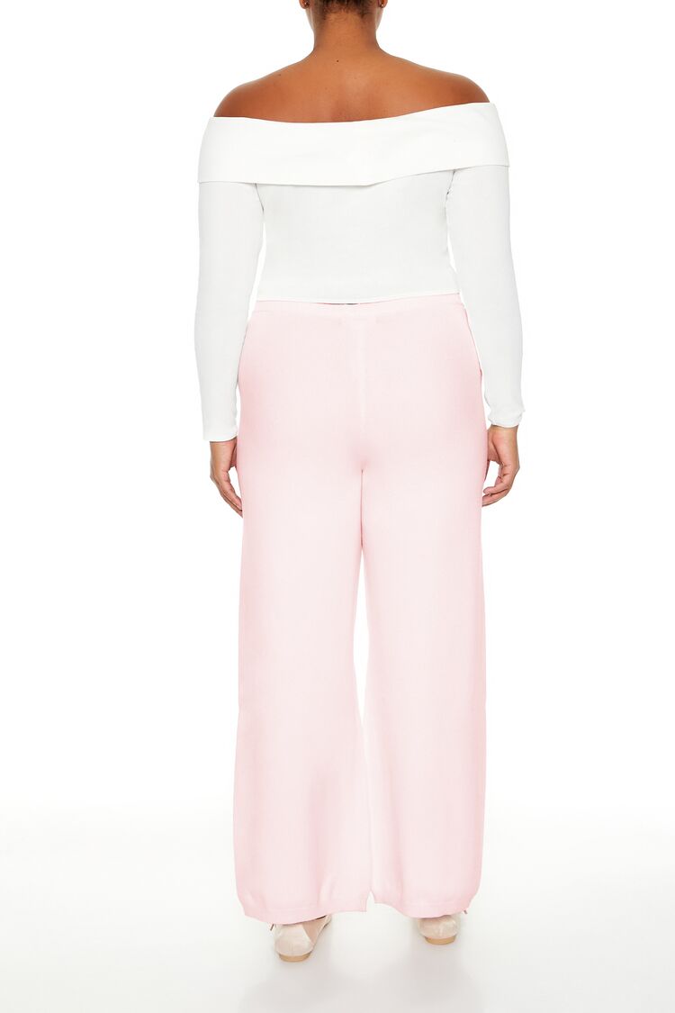 Plus Size Sweater-Knit Wide Pants - Image 3