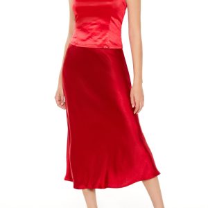 Satin Halter Crop Top
