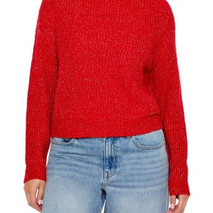 Metallic Knit Raglan Sweater
