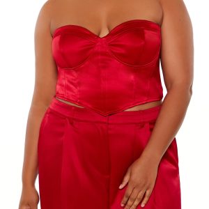 Plus Size Sweetheart Bustier Tube Top