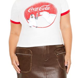 Plus Size Coca-Cola Ringer Baby Tee