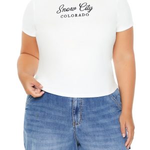 Plus Size Snow City Baby Tee