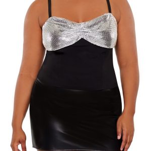 Plus Size Chainmail Cropped Cami